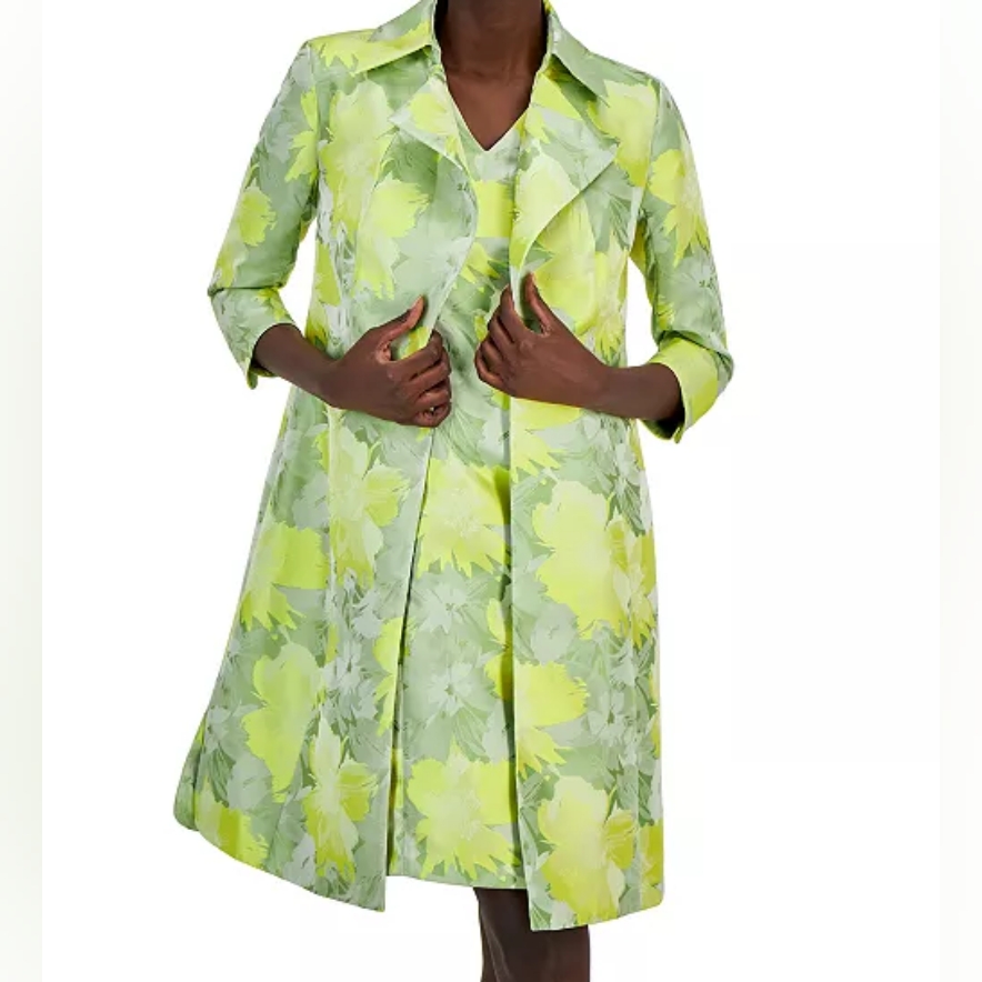 Anne Klein Floral Stand Collar Topper Jacket Multi Bloom Bnwt Jacket Only